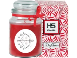 HS Candle Duftkerze & Glas Sternzeichen Rose 110 Stunden Schütze