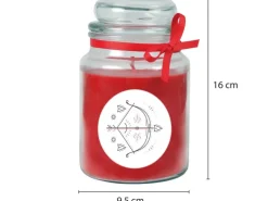 HS Candle Duftkerze & Glas Sternzeichen Rose 110 Stunden Schütze