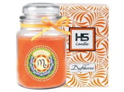 HS Candle Duftkerze & Glas Sternzeichen Honigmelone 110 Stunden Skorpion