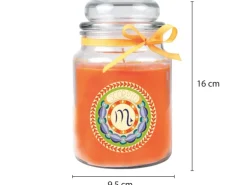 HS Candle Duftkerze & Glas Sternzeichen Honigmelone 110 Stunden Skorpion