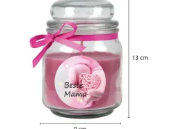 HS Candle Duftkerze & Glas Muttertag Lila Lavendel