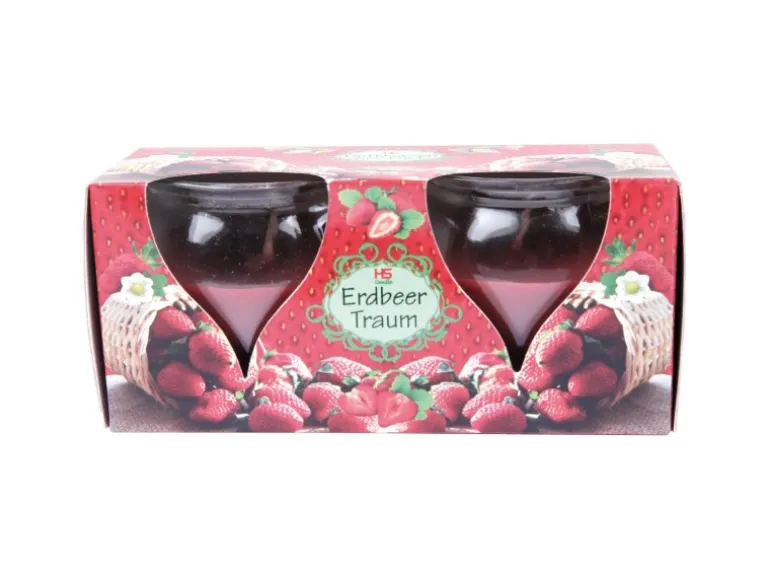 HS Candle Duftkerze Creation Kerzen 2er Pack Erdbeer Traum