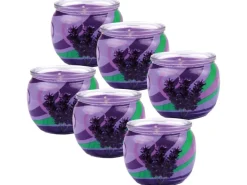 HS Candle Duftkerze Motiv 6er Pack Lavendel