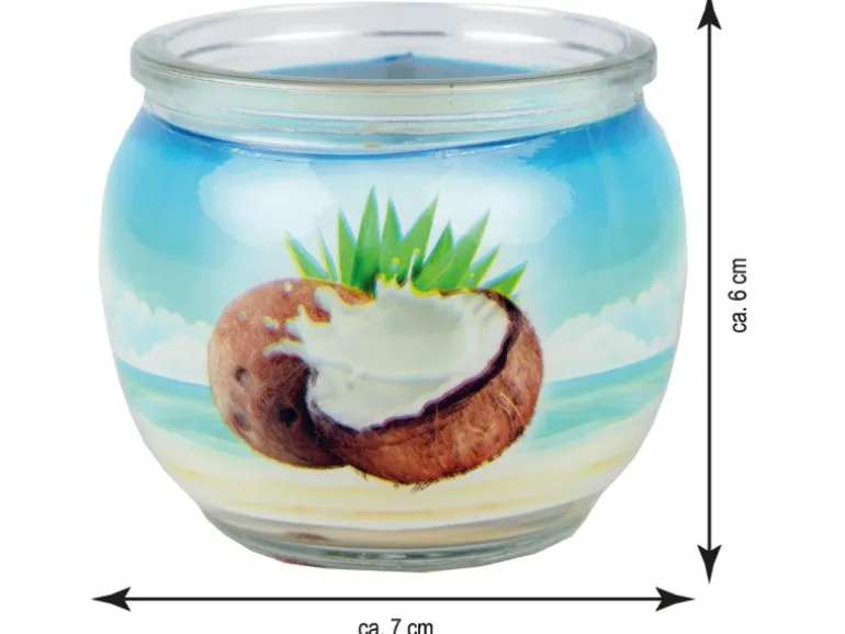 HS Candle Duftkerze Motiv Kerze Raumduft Coconut