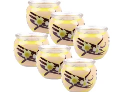 HS Candle Duftkerze Motiv 6er Pack Vanille