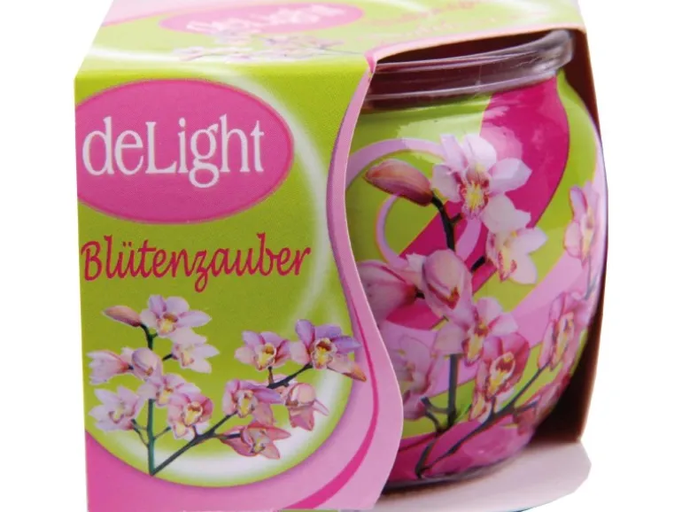 HS Candle Duftkerze Motiv Kerze Raumduft Blütenzauber