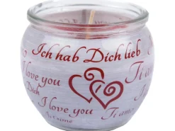 HS Candle Duftkerze Sprüche Kerze Raumduft Ich Liebe Dich