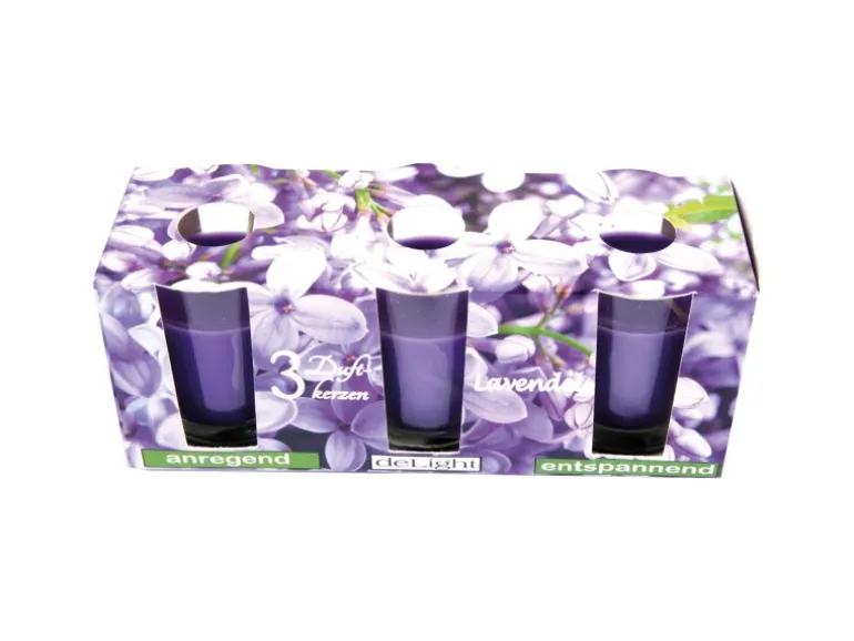 HS Candle Duftkerzen Classic 12er Pack Lavendel