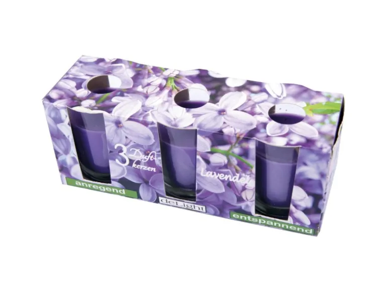 HS Candle Duftkerzen Classic 12er Pack Lavendel