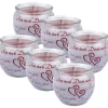 HS Candle Duftkerzen Sprüche 6er Pack Ich Liebe Dich