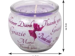 HS Candle Duftkerzen Sprüche 6er Pack Danke Schön