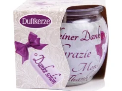HS Candle Duftkerzen Sprüche 6er Pack Danke Schön