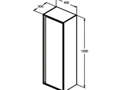 Ideal Standard Bad-Hochschrank Connect Air Weiß 30 cm