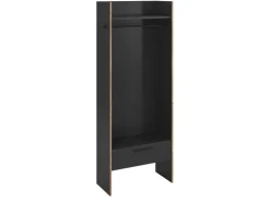 Inn.Furn Garderobe Salud in Grau und Nox Eiche 70 x 189 cm Salud