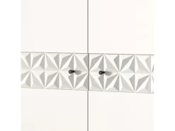 Inn.Furn Garderoben-Set in Weiß Hochglanz 226 cm Relief