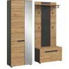 Inn.Furn Garderoben-Set 3-teilig in Eiche und Grau 160 cm Cooper
