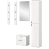 Inn.Furn Garderoben-Set 5-teilig in Weiß Hochglanz 153 cm SystemX