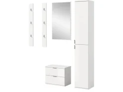 Inn.Furn Garderoben-Set 5-teilig in Weiß Hochglanz 153 cm SystemX
