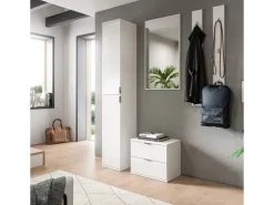 Inn.Furn Garderoben-Set 5-teilig in Weiß Hochglanz 153 cm SystemX