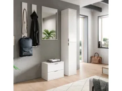 Inn.Furn Garderoben-Set 5-teilig in Weiß Hochglanz 153 cm SystemX