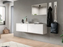 Inn.Furn Garderoben-Set 5-teilig in Weiß Hochglanz 238 cm SystemX