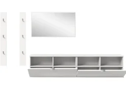 Inn.Furn Garderoben-Set 5-teilig in Weiß Hochglanz 238 cm SystemX