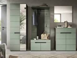 Inn.Furn Garderoben-Set 5-teilig in Salbei und Grau 255 cm Cooper