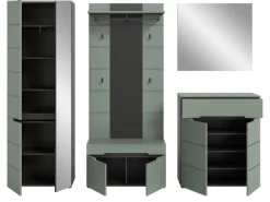 Inn.Furn Garderoben-Set 5-teilig in Salbei und Grau 255 cm Cooper