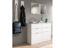 Inn.Furn Garderoben-Set 4-teilig in Weiß Hochglanz 166 cm SystemX
