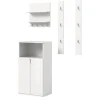 Inn.Furn Garderoben-Set 4-teilig in Weiß Hochglanz 117 cm SystemX