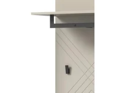 Inn.Furn Garderoben-Set 4-teilig Sand 195 cm mit Fräsungen Apunti