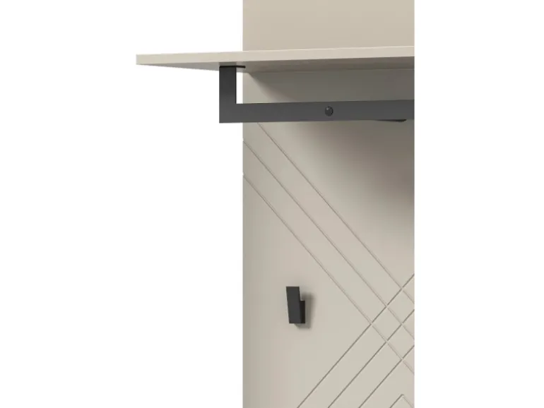 Inn.Furn Garderoben-Set 4-teilig Sand 195 cm mit Fräsungen Apunti