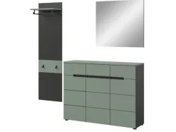 Inn.Furn Garderoben-Set 3-teilig in Salbei und Grau 180 cm Cooper