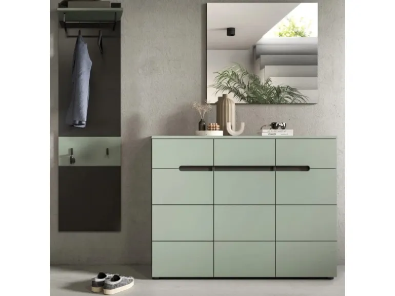 Inn.Furn Garderoben-Set 3-teilig in Salbei und Grau 180 cm Cooper