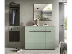 Inn.Furn Garderoben-Set 3-teilig in Salbei und Grau 180 cm Cooper