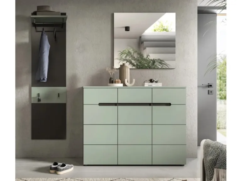 Inn.Furn Garderoben-Set 3-teilig in Salbei und Grau 180 cm Cooper