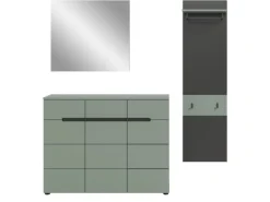 Inn.Furn Garderoben-Set 3-teilig in Salbei und Grau 180 cm Cooper