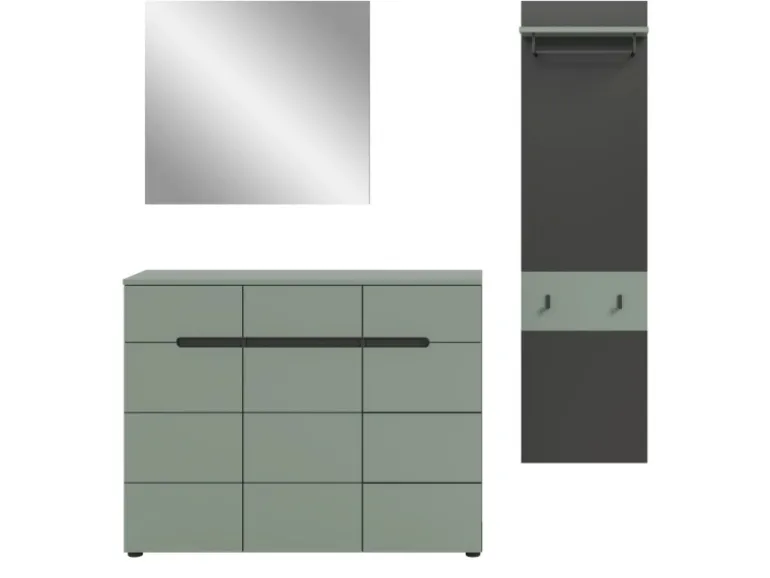 Inn.Furn Garderoben-Set 3-teilig in Salbei und Grau 180 cm Cooper