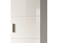Inn.Furn Garderoben-Set 3-teilig Weiß Hochglanz 180 cm mit 13 Fächern Grazie