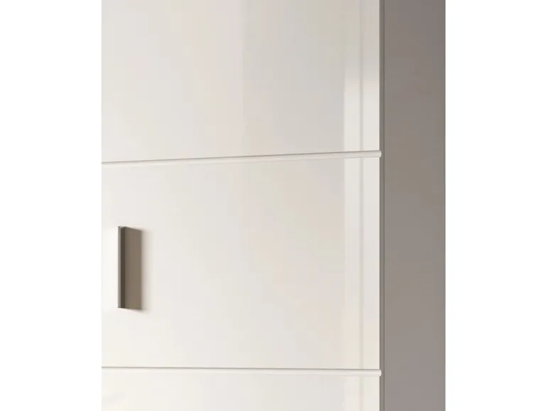 Inn.Furn Garderoben-Set 3-teilig Weiß Hochglanz 180 cm mit 13 Fächern Grazie