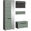 Inn.Furn Garderoben-Set 4-teilig in Salbei und Grau 160 cm Cooper