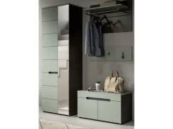 Inn.Furn Garderoben-Set 4-teilig in Salbei und Grau 160 cm Cooper
