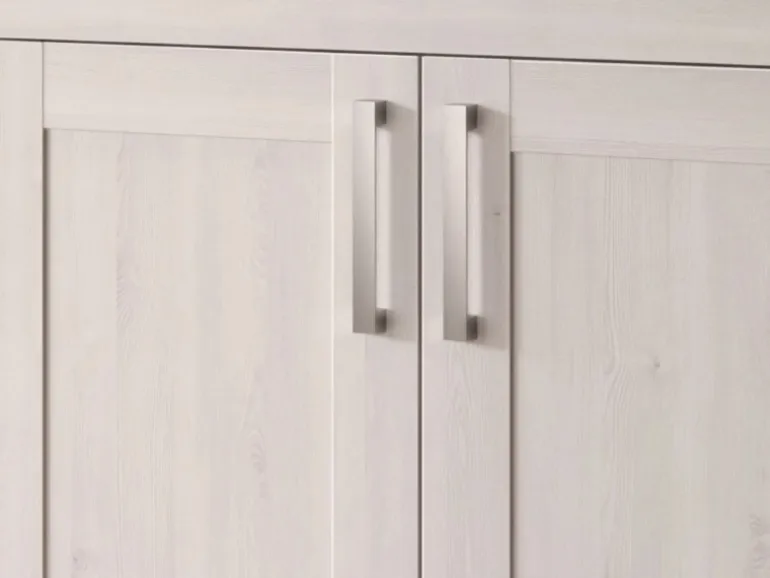 Inn.Furn Garderoben-Set 5-teilig Weiß Lärche 285 cm Landhaus-Stil Mirano