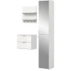 Inn.Furn Garderoben-Set 3-teilig in Weiß Hochglanz 97 cm SystemX