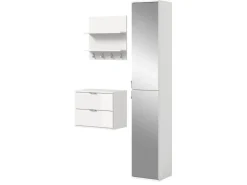 Inn.Furn Garderoben-Set 3-teilig in Weiß Hochglanz 97 cm SystemX
