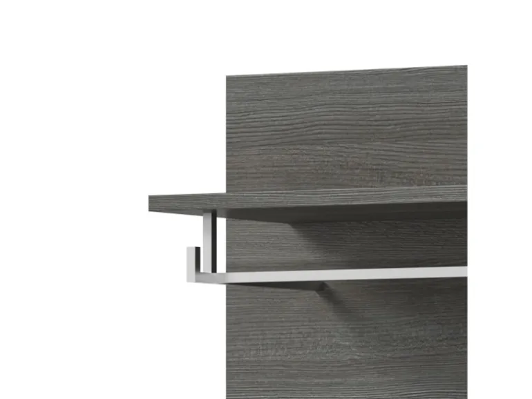 Inn.Furn Garderoben-Set 4-teilig Weiß Hochglanz Grau 175 cm Rumba