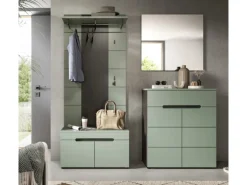 Inn.Furn Garderoben-Set 4-teilig in Salbei und Grau 175 cm Cooper