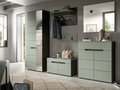 Inn.Furn Garderoben-Set 5-teilig in Salbei und Grau 175 cm Cooper