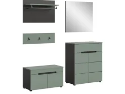 Inn.Furn Garderoben-Set 5-teilig in Salbei und Grau 175 cm Cooper