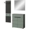 Inn.Furn Garderoben-Set 3-teilig in Salbei und Grau 140 cm Cooper